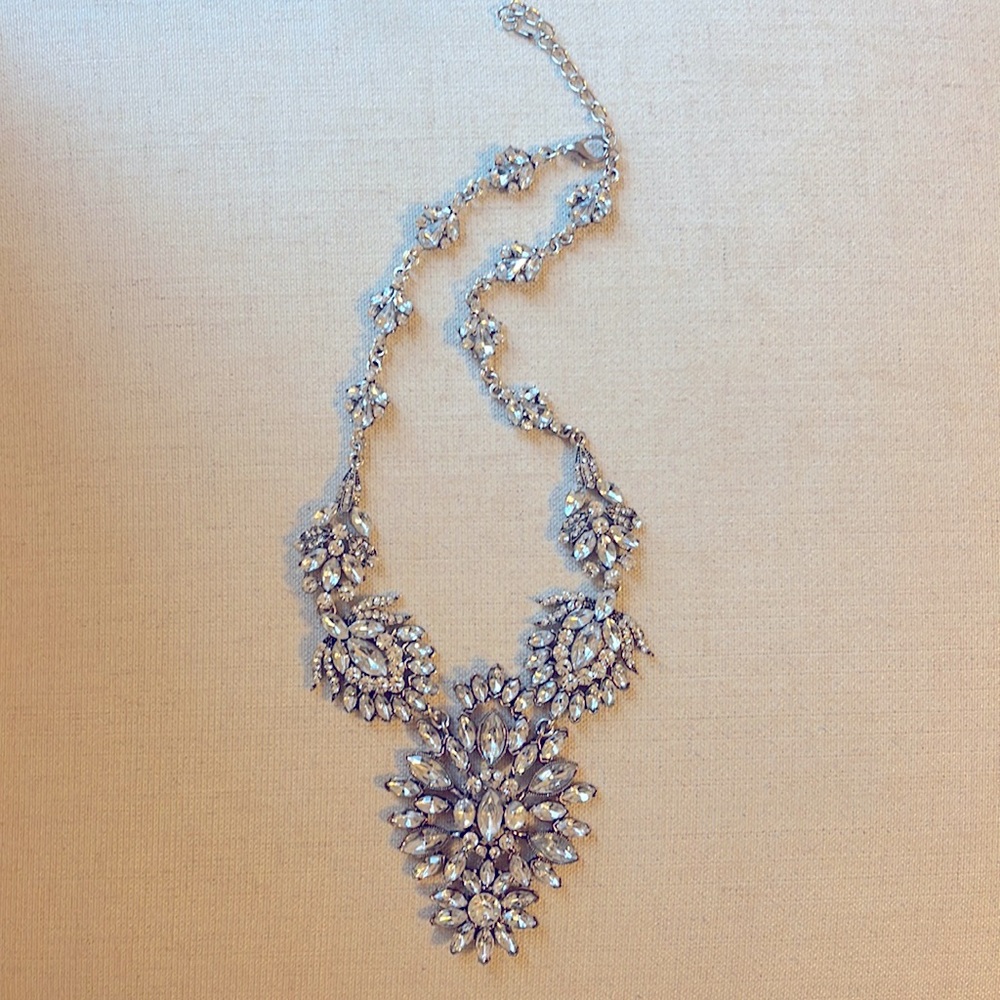 Crystal Cluster Statement Necklace